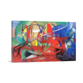 Gazelles 1913 (Type: Standard Framed Canvas Print, size: 32" x 24" / 80cm x 60cm (approx))