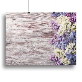 Blossom branch on wooden Canvas Print or Poster (Type: Standard Framed Canvas Print, size: 12" x 8" / 30cm x 20cm (approx))