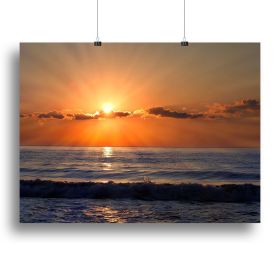 Sun rays over the bulgarian Black sea Canvas Print or Poster (Type: Poster Print, size: 32" x 24" / 80cm x 60cm (approx))