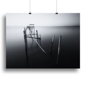 Carrasqueira In Black And White Canvas Print or Poster (Type: Poster Print, size: 12" x 8" / 30cm x 20cm (approx))
