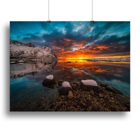 Sky On Fire Canvas Print or Poster (Type: Poster Print, size: 24" x 16" / 60cm x 40cm (approx))
