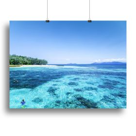 The Great Barrier Reef Canvas Print or Poster (Type: Poster Print, size: 16" x 12" / 42cm x 30cm (approx))