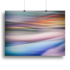 Coloured Waves 2 Canvas Print or Poster (Type: Standard Framed Canvas Print, size: 40" x 26" / 100cm x 65cm (approx))