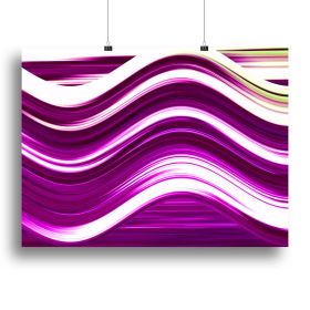 Pink Wave Canvas Print or Poster (Type: Poster Print, size: 12" x 8" / 30cm x 20cm (approx))