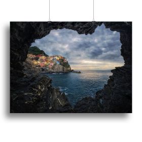 I Love Manarola Canvas Print or Poster (Type: Poster Print, size: 12" x 8" / 30cm x 20cm (approx))