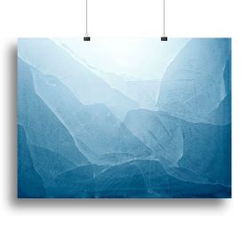 Closeup of blue ice background Canvas Print or Poster (Type: Standard Framed Canvas Print, size: 12" x 8" / 30cm x 20cm (approx))