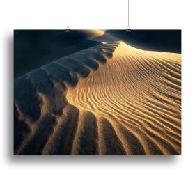 Ripples On The Desert Canvas Print or Poster (Type: Standard Framed Canvas Print, size: 28" x 20" / 70cm x 50cm (approx))