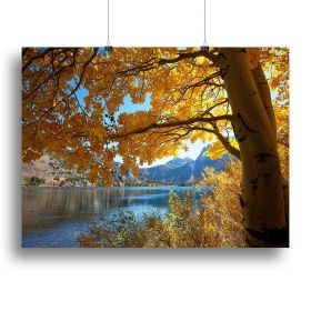 Autumn mountain lake Canvas Print or Poster (Type: Poster Print, size: 40" x 26" / 100cm x 65cm (approx))