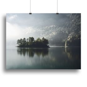 Morning Fog Clearing Canvas Print or Poster (Type: Standard Framed Canvas Print, size: 40" x 26" / 100cm x 65cm (approx))