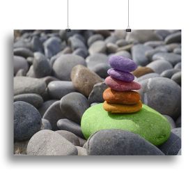 Coloured Rock Stones Canvas Print or Poster (Type: Standard Framed Canvas Print, size: 12" x 8" / 30cm x 20cm (approx))