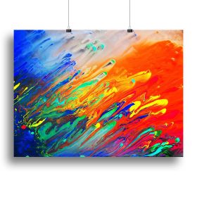Colorful abstract acrylic painting Canvas Print or Poster (Type: Standard Framed Canvas Print, size: 40" x 26" / 100cm x 65cm (approx))