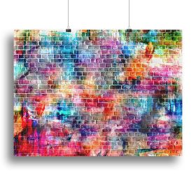 Colorful wall painting art Canvas Print or Poster (Type: Poster Print, size: 16" x 12" / 42cm x 30cm (approx))